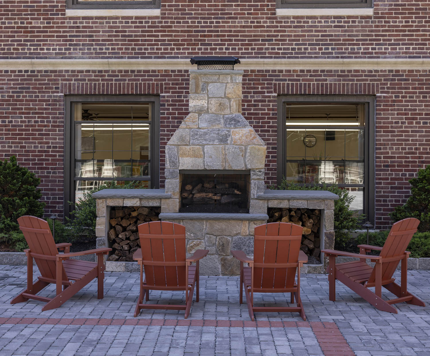 outdoor fireplace