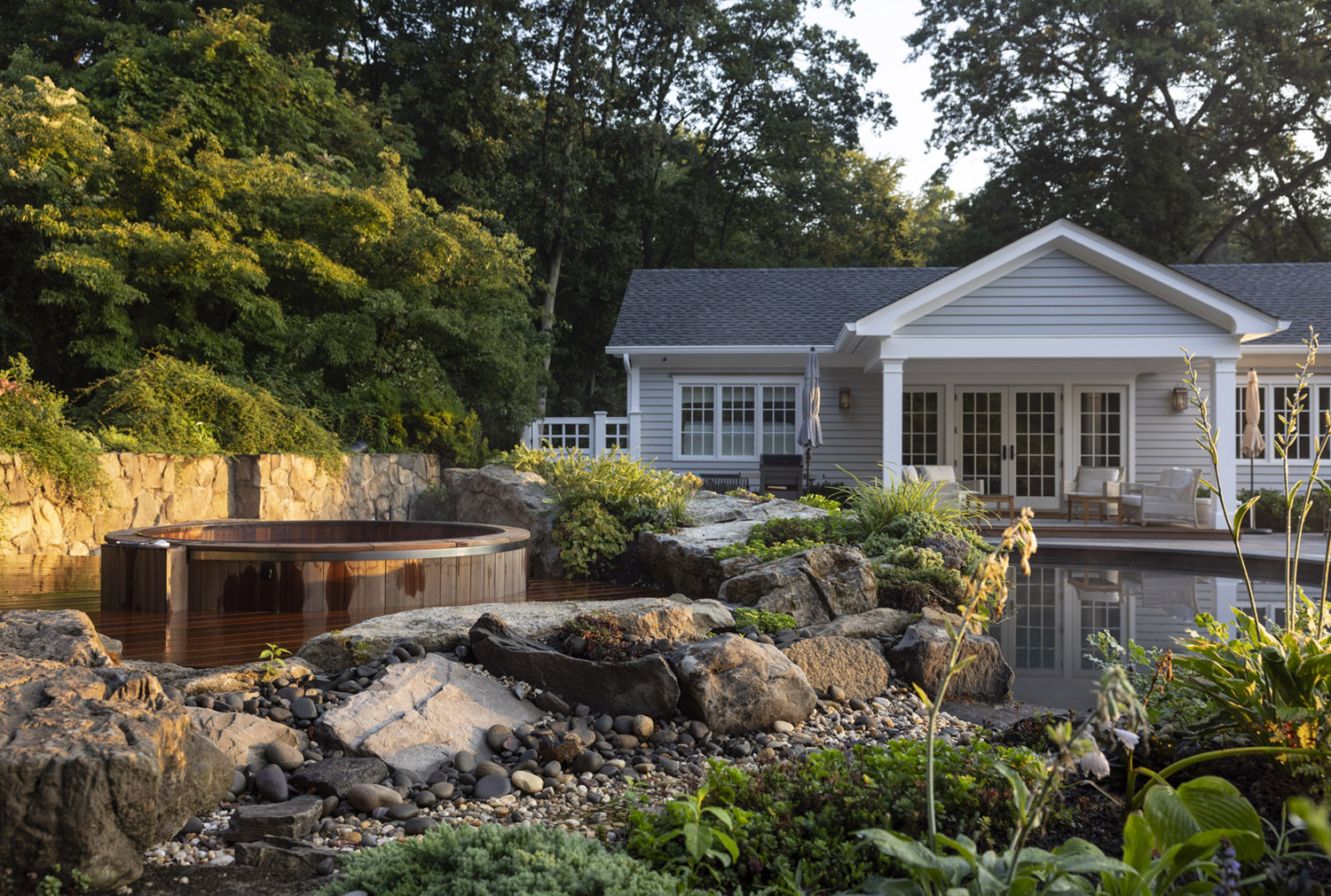 pool and water features in the Hamptons